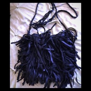 Leather Fringe Bag